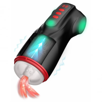 Raven Masturbator Automat Reîncărcabil cu Sucțiune și Vibrații Negru 3