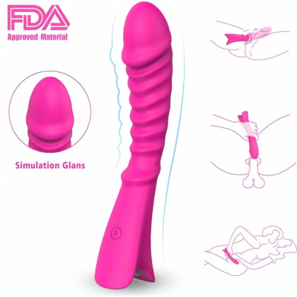 Real Wave Fucsia 9 Moduri Reîncărcabil — Vibrator Punct G Roz 7