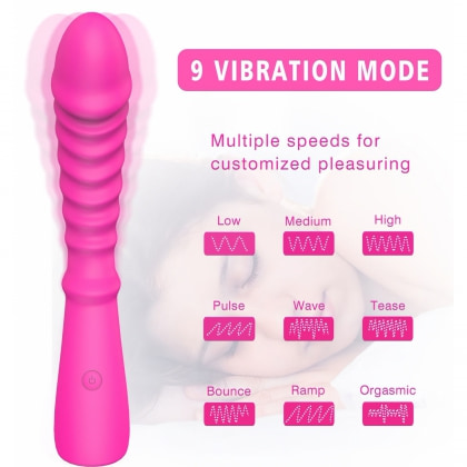 Real Wave Fucsia 9 Moduri Reîncărcabil — Vibrator Punct G Roz 6