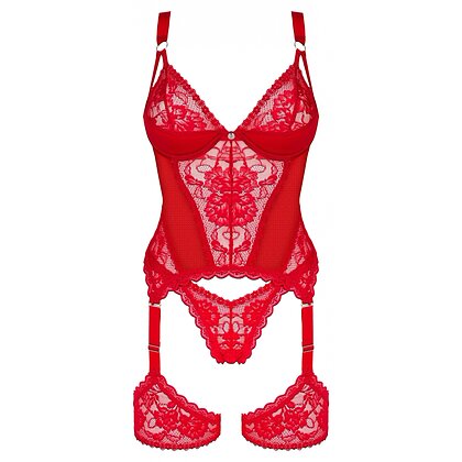Corset Obsessive Belovya Rosu XS-S