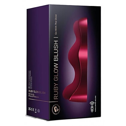 Rocks-Off Ruby Glow Blush — 2 Motoare, USB Reîncărcabil Vişiniu 7