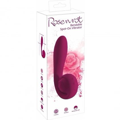 Rosenrot Vibrator Flexibil, 2 Motoare, 10 Moduri Roșu 8