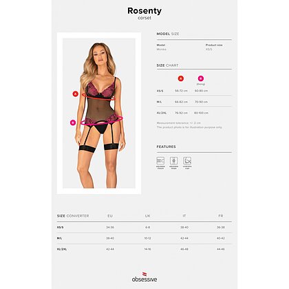 Corset Obsessive Rosenty Roz XS-S 5