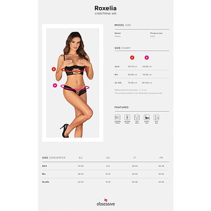 Set Obsessive Roxelia Decupat Negru XL-2XL 5