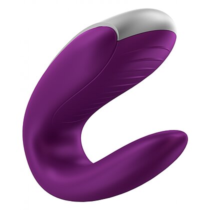 Vibrator Smart Satisfyer Double Fun pentru Cupluri Mov 5