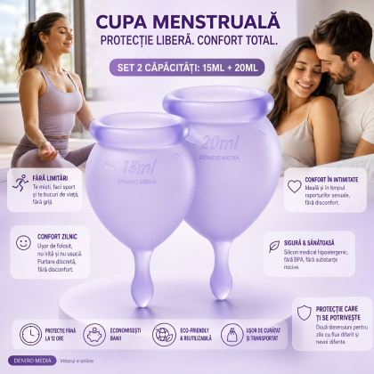Satisfyer Feel Good Menstrual Cup Set Lila 5