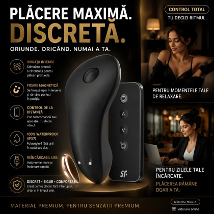 Chiloți Vibratori Little Panty Secret cu Aplicație și Magnet 10
