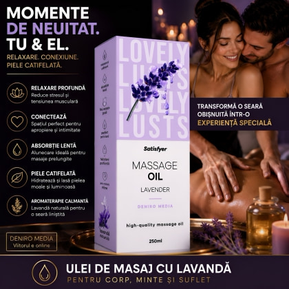 Satisfyer Ulei Masaj Lavandă 250 ml — Relaxare Catifelată 4