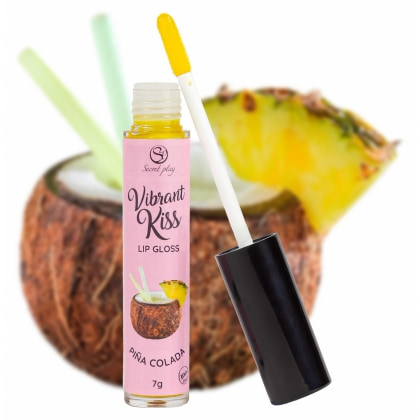 Secret Play Vibrant Kiss — Gloss Pina Colada cu Vibrații 4