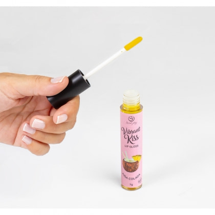 Secret Play Vibrant Kiss — Gloss Pina Colada cu Vibrații 3