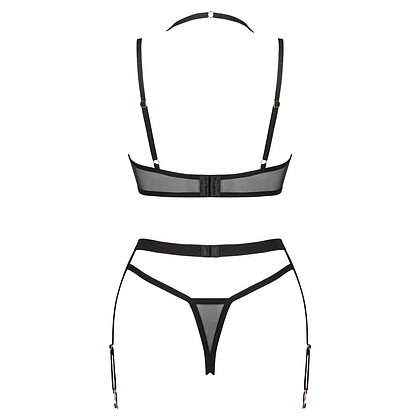 Set Obsessive 3 Piese Selinne Negru XL-2XL 4