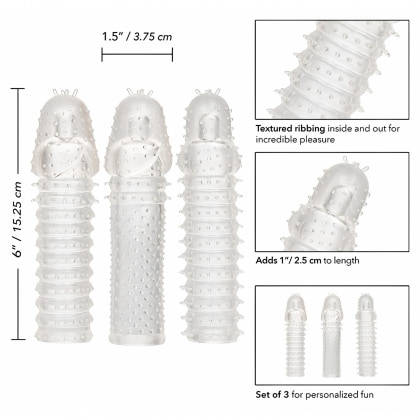 Set 3 Piese Prelungitoare Extension Transparent 3