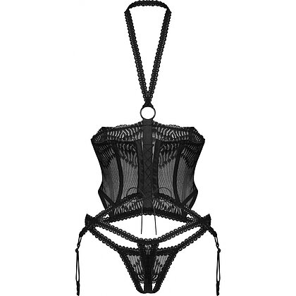 Set Obsessive Alliane Negru L-XL 4