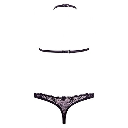 Set Barely Bare Dual Strap Panty Bralette Negru S-L 5