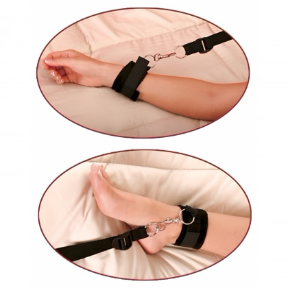 Set Bed Restraint Bondage Negru 6