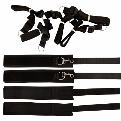 Set Bed Restraint Bondage Negru 5
