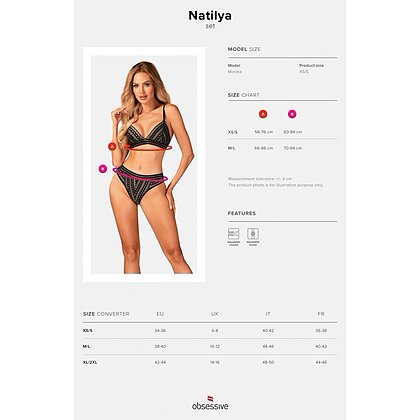 Set Obsessive Natilya Negru XS-S 5
