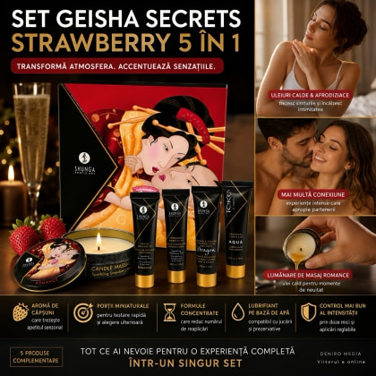 Set Cadou Shunga Geisha's Secrets Strawberry pentru Cupluri 5