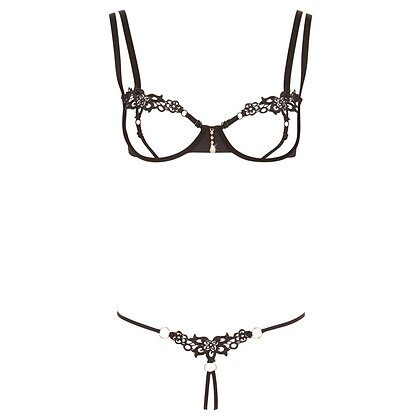 Set Cottelli Collection Paisley Negru S 4