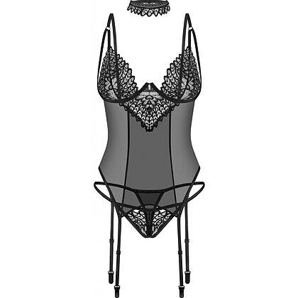 Set Corset Obsessive Donarella Negru XL-2XL 3
