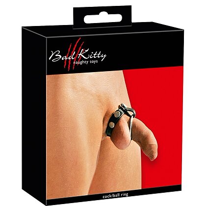 Set Inele Penis Leather Strap Negru 7
