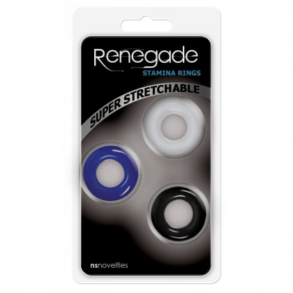 Set Trei Inele Erecție Renegade Stamina Elastice Multicolor 2