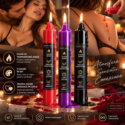 Lumânări Japanese Drip Candles pentru Jocuri Senzuale 3buc 3