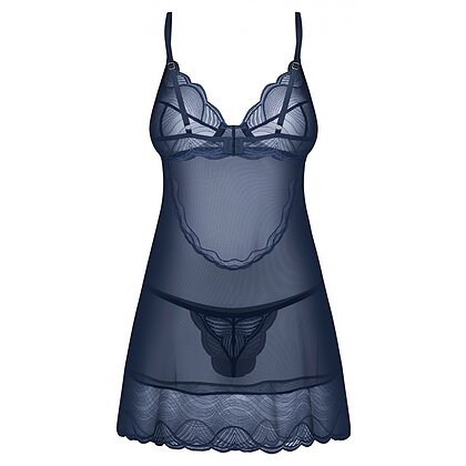 Chemise Obsessive Nightly Albastru XL-2XL 3