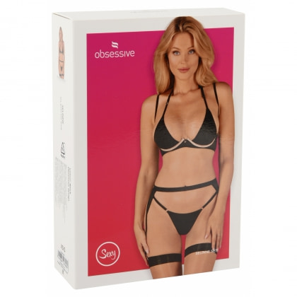 Set Obsessive 3 Piese Selinne Negru XL-2XL 13