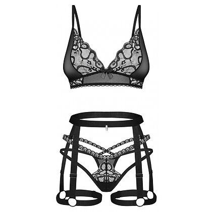 Set Obsessive Blomentis Negru M-L