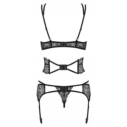 Set Obsessive Frivolla Negru L-XL 4