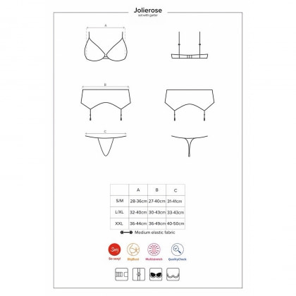 Set Obsessive Jolierose Roșu S-M 5
