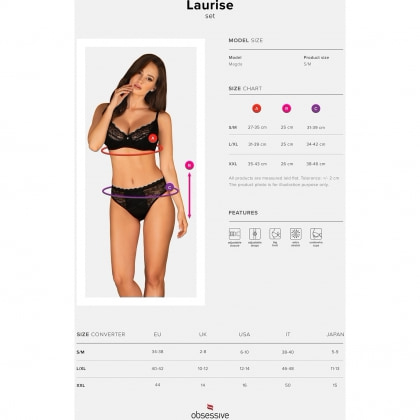 Set Obsessive Laurise Negru S-M 5