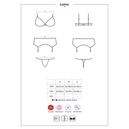 Set Obsessive Lolitte Negru S-M 5