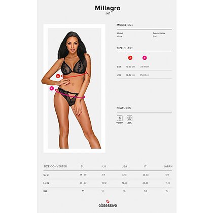 Set Obsessive Millagro Negru S-M 5