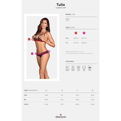 Set Obsessive Open Tulia Negru L-XL 5