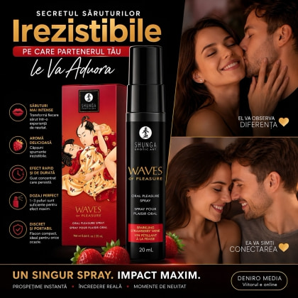 Shunga Waves Of Pleasure — Spray Căpșuni Spumante 20 ml 6