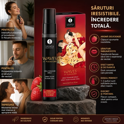 Shunga Waves Of Pleasure — Spray Căpșuni Spumante 20 ml 7