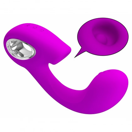 Sibel Vibrator Dublă Stimulare 10+30 Moduri Reîncărcabil Mov 2