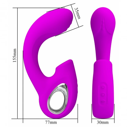 Sibel Vibrator Dublă Stimulare 10+30 Moduri Reîncărcabil Mov 5