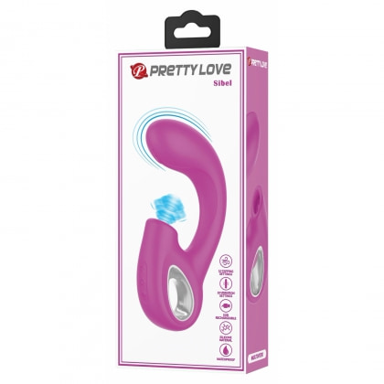 Sibel Vibrator Dublă Stimulare 10+30 Moduri Reîncărcabil Mov 8