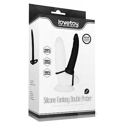 Strap-On Stimulare Anală Double Prober Negru 7