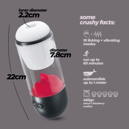 Slurpy Crushious Masturbator Automat 2 în 1 Alb 4