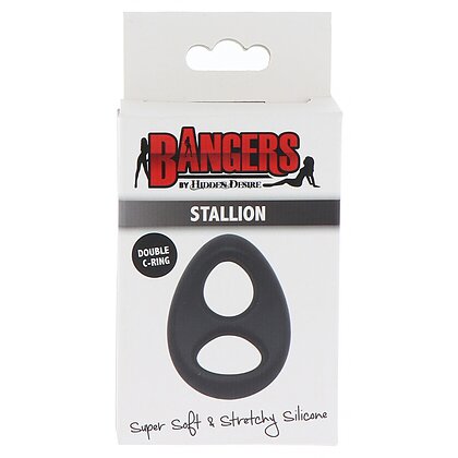 Soft Silicone Stallion C-Ring Negru 3