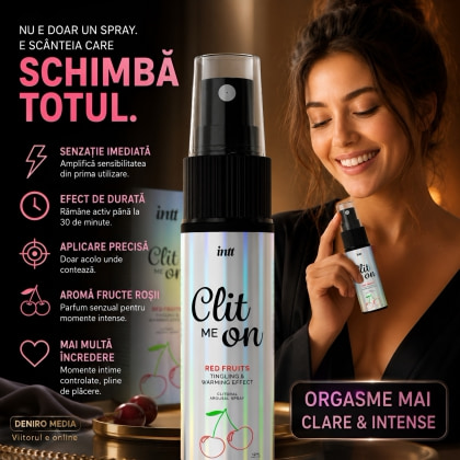 Spray Clit Me On cu Efect Încălzire Aromă Fructe Roșii 12ml 2
