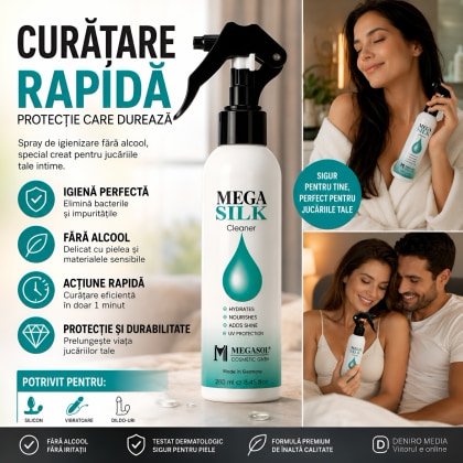 Spray Pentru Igienizarea Jucăriilor Erotice Mega Silk 150ml 4