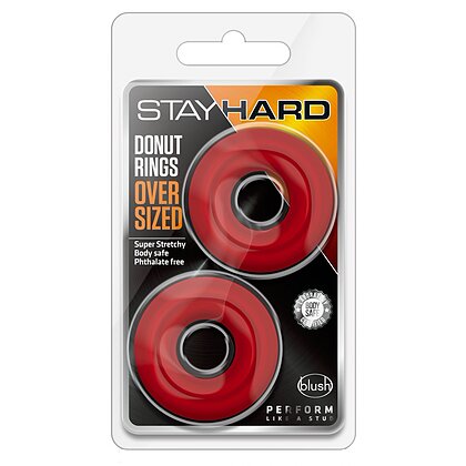 Inele Penis Stay Hard Donut Oversized Roșu 2