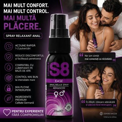 Stimul8 S8 Ease Spray Relaxant Anal 30 ml Pentru Comfort 3