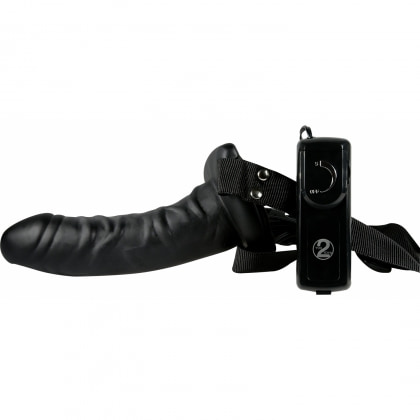 Strap-On Cu Vibrații Dong Negru 2