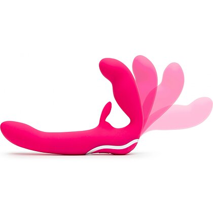 Happy Rabbit Strapless Vibe Silicon Roz Reîncărcabil USB 2